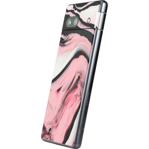 Pink Marble Ink Google Pixel 7a Skin